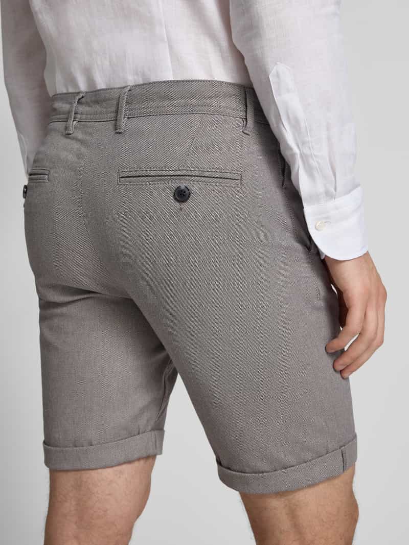 Selected Homme Slim fit korte broek met structuurmotief model 'LUTON'