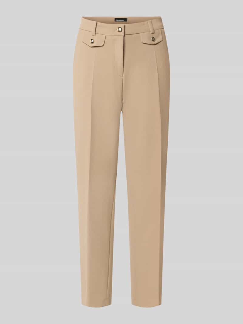 Smalle broek met viscose-katoen-aandeel model 'KRYSTAL'