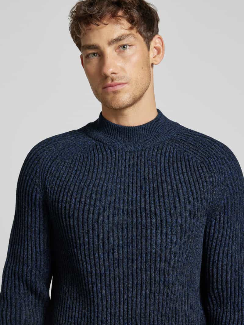 Boss Orange Gebreide pullover met opstaande kraag model 'Kearth'