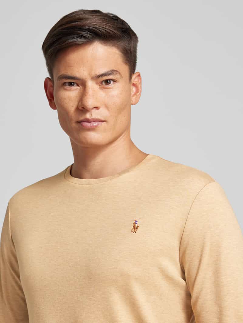 Polo Ralph Lauren Custom slim fit shirt met lange mouwen en ronde hals