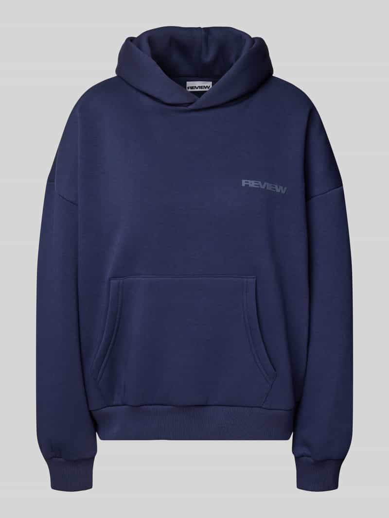 Review Hoodie met extra brede schouders en kangoeroezak
