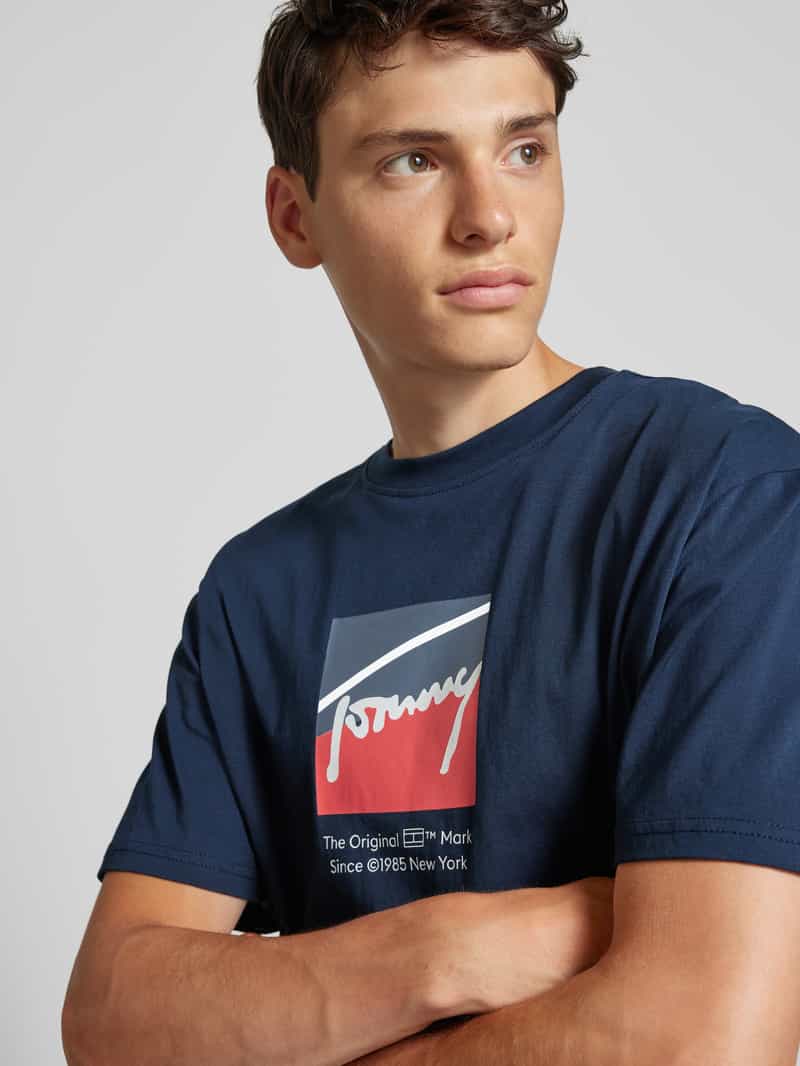 Tommy Jeans Regular fit T-shirt met labelprint