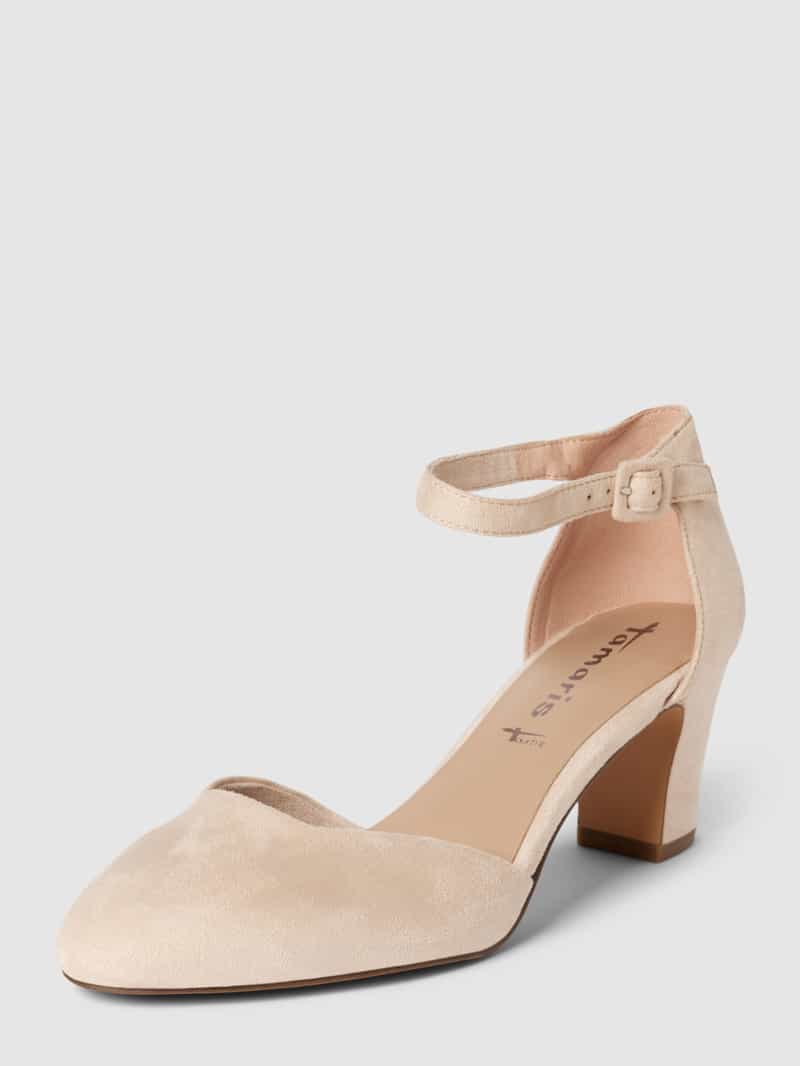 Tamaris Pumps mit Blockabsatz in Beige, Größe 39 194734239