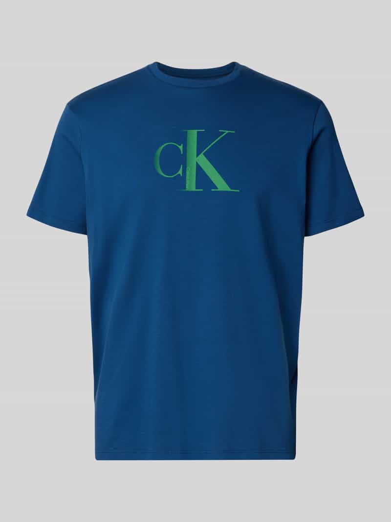 Calvin Klein Jeans Regular fit T-shirt van puur katoen met logoprint