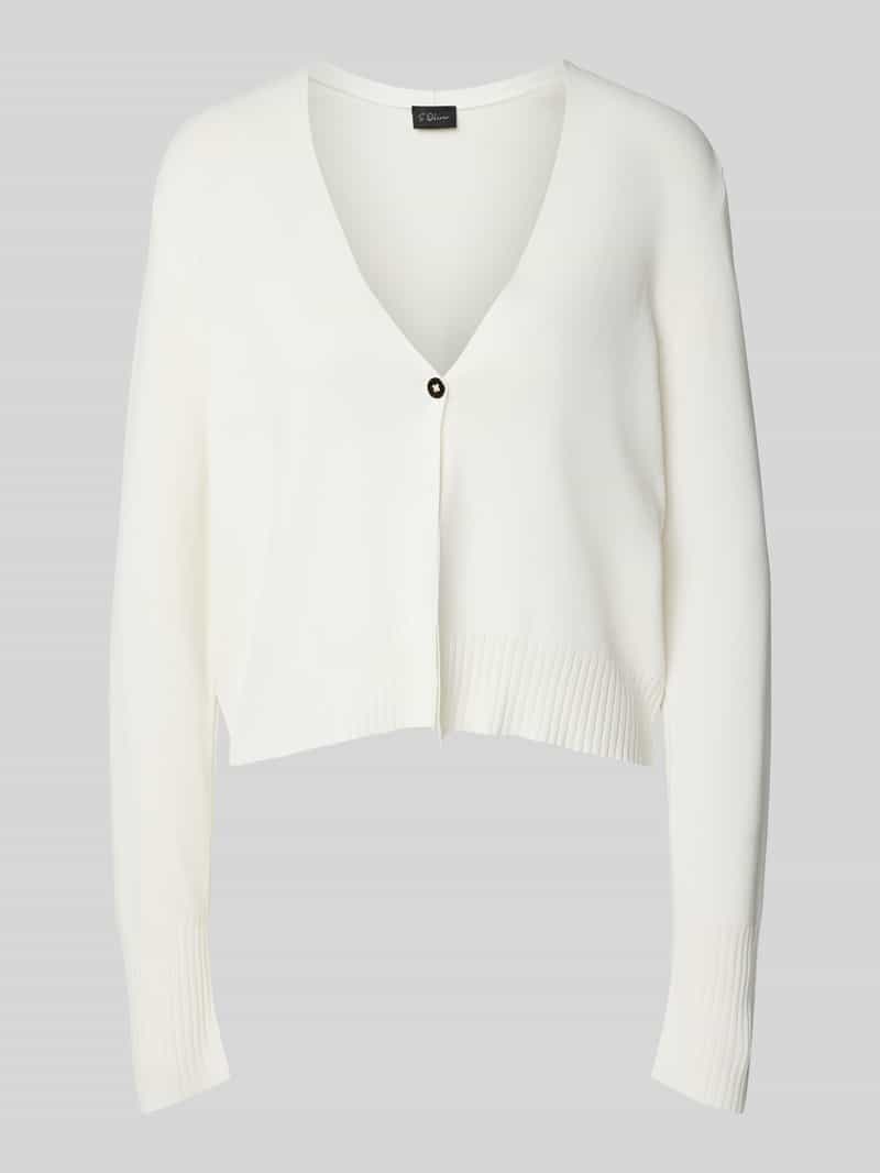 s.Oliver BLACK LABEL Regular fit gebreide jacks van viscosemix