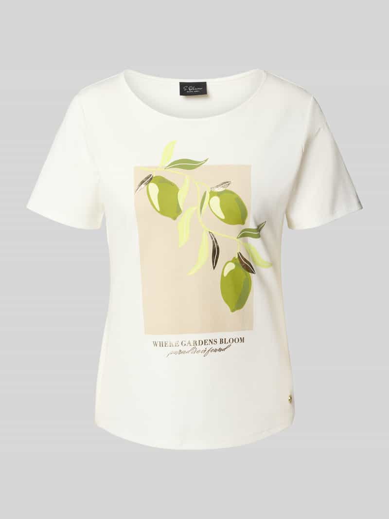 s.Oliver BLACK LABEL Regular fit T-shirt van puur katoen