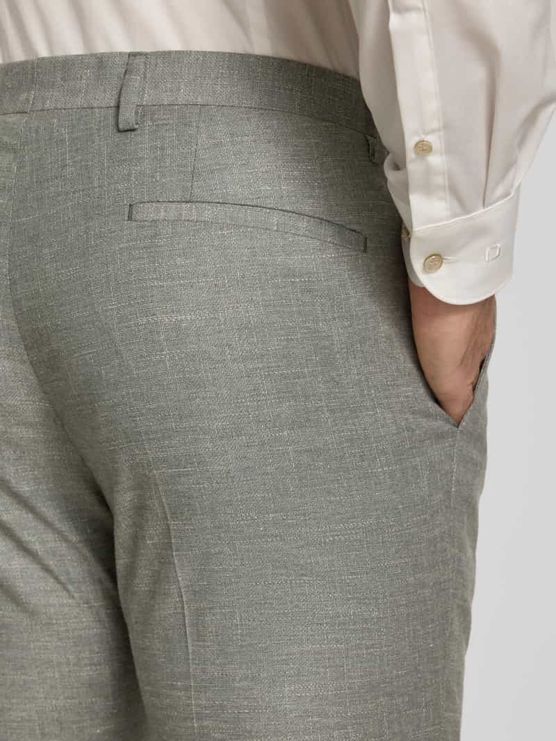 Roy Robson Pantalon van scheerwolmix met persplooien en steekzakken
