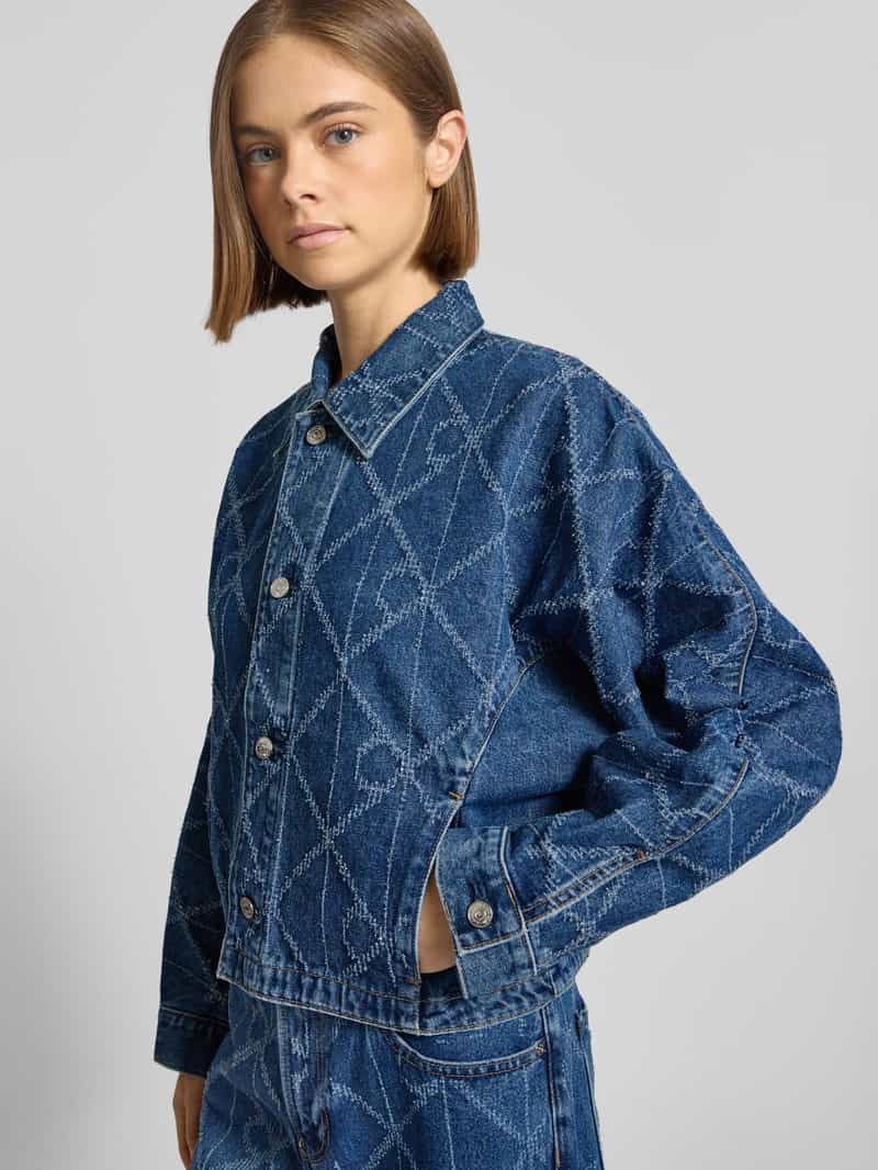 Calvin Klein Jeans Jeansjack met platte kraag en knoopsluiting