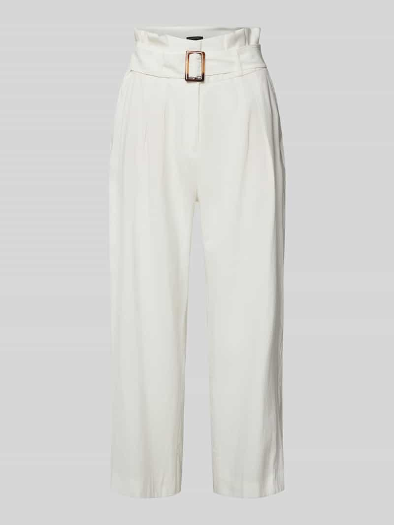 Comma Straight leg pantalon met bandplooien