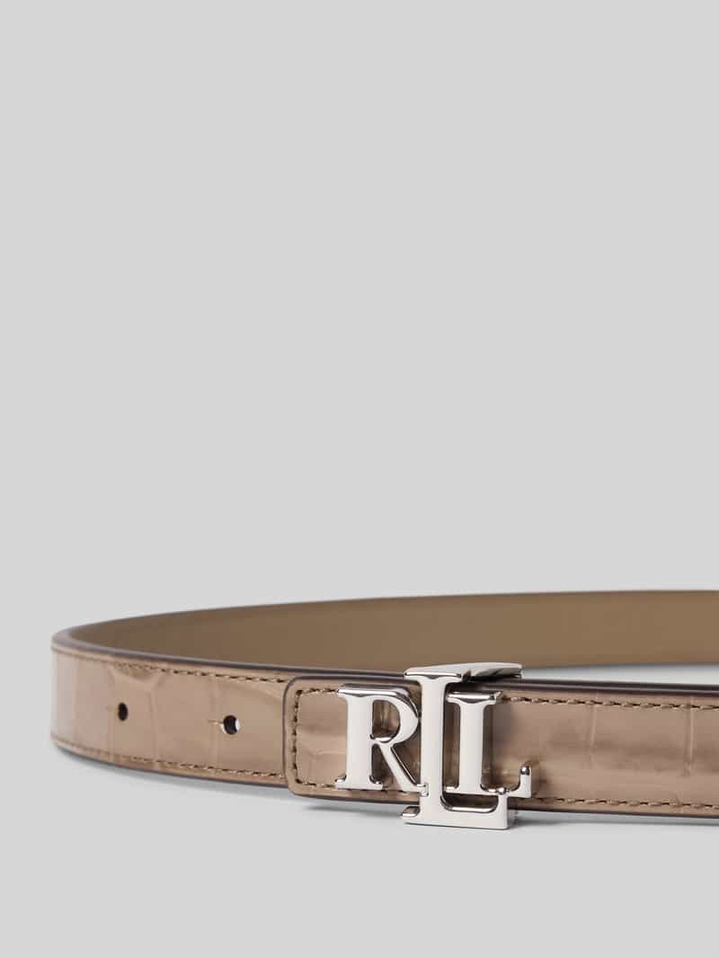 Lauren Ralph Lauren Riem van runderleer met labelapplicatie