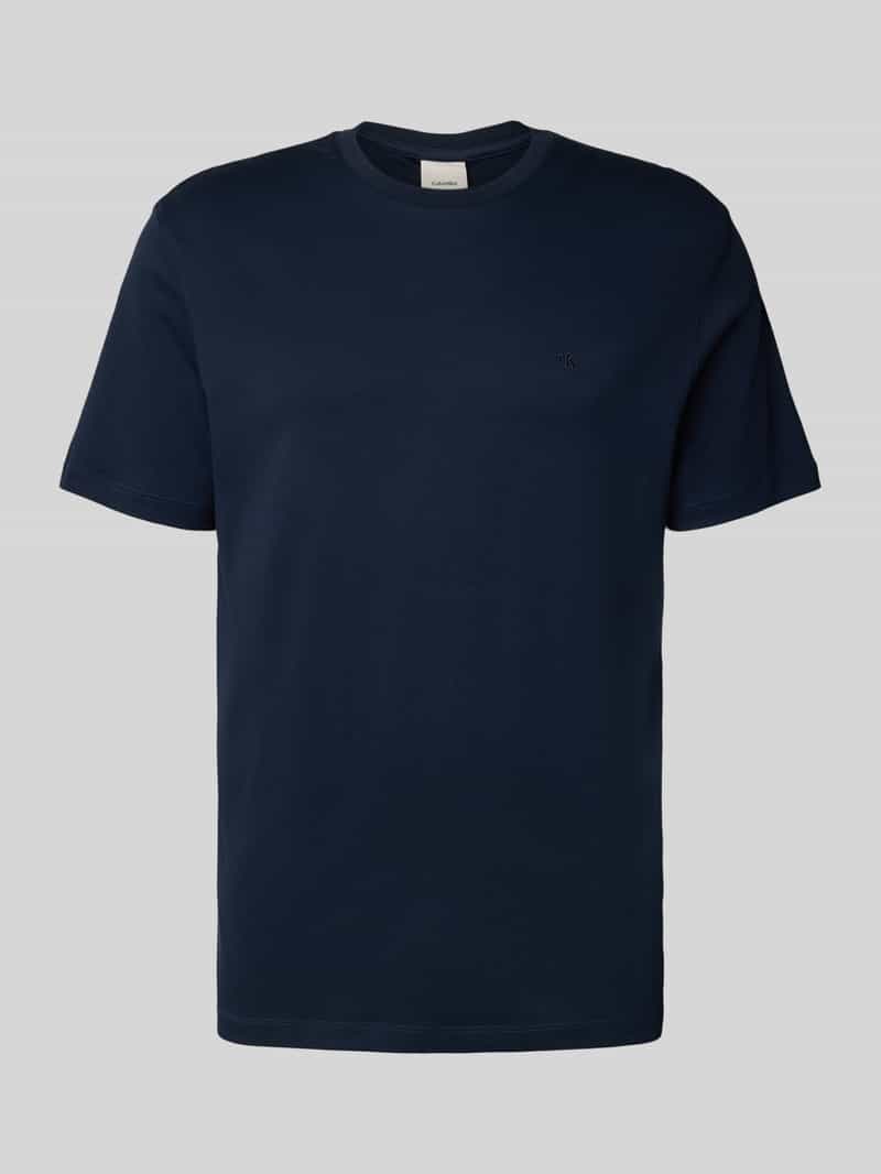 CK Calvin Klein T-shirt met logostitching model 'SUPIMA'
