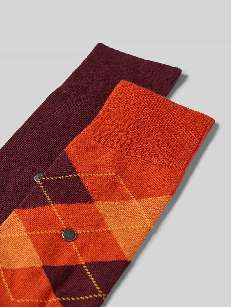 Burlington Sokken met labeldetail in een set van 2 paar