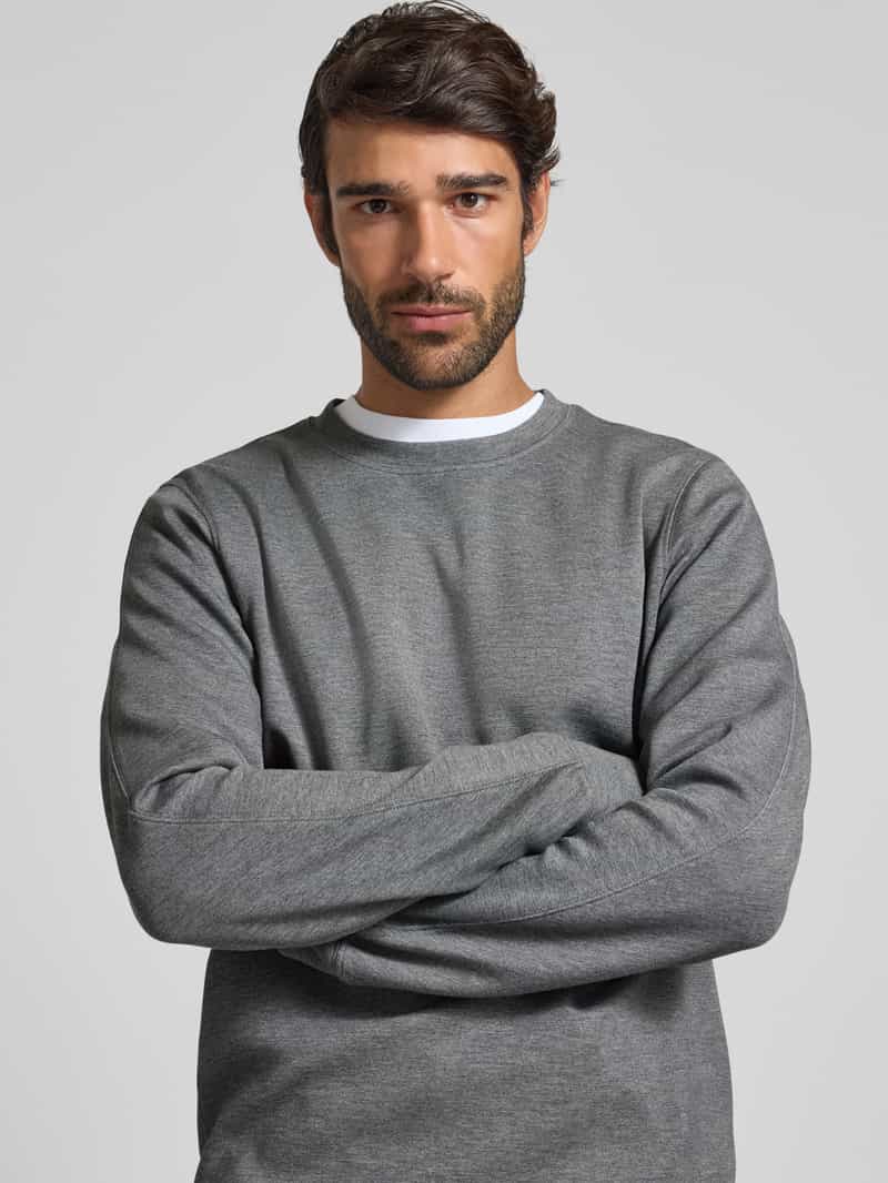 Matinique Sweatshirt met labeldetail model 'harry'