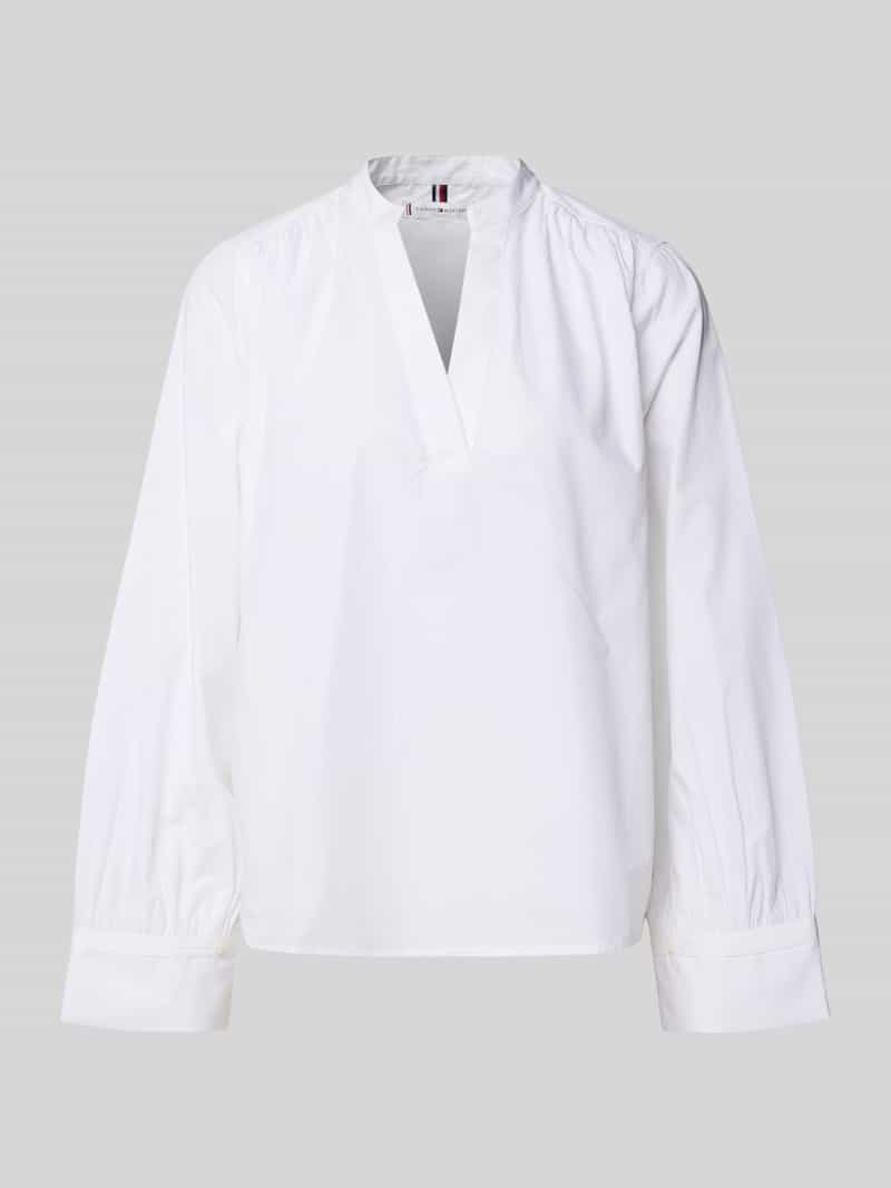 Tommy Hilfiger Regular fit blouse met lange mouwen van puur katoen