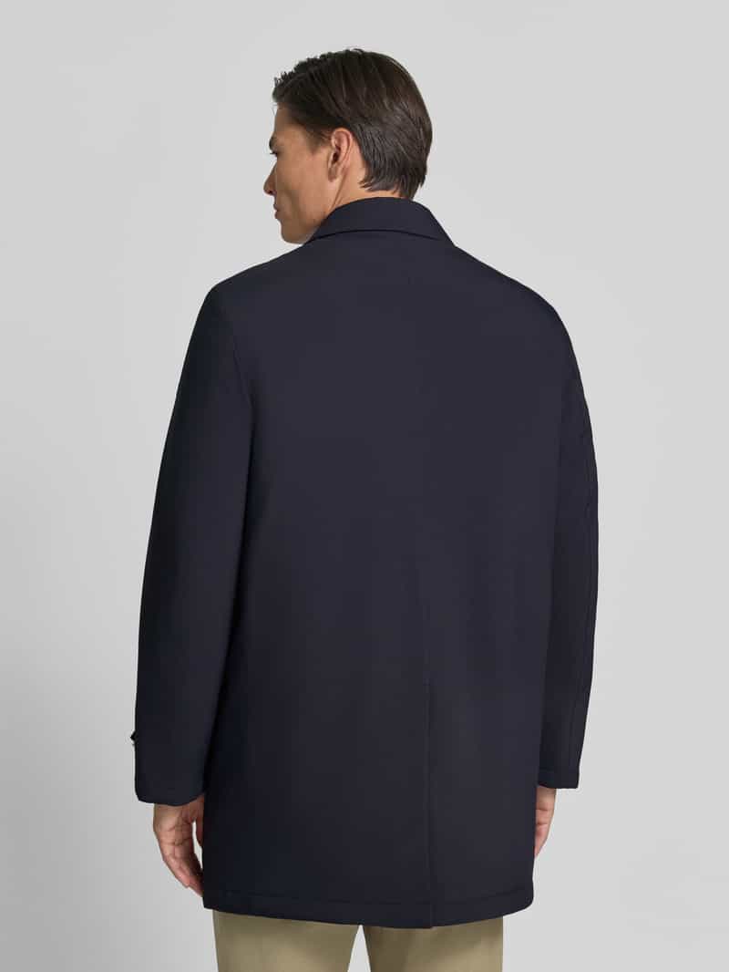 Manuel Ritz relaxed fit lange jas met platte kraag