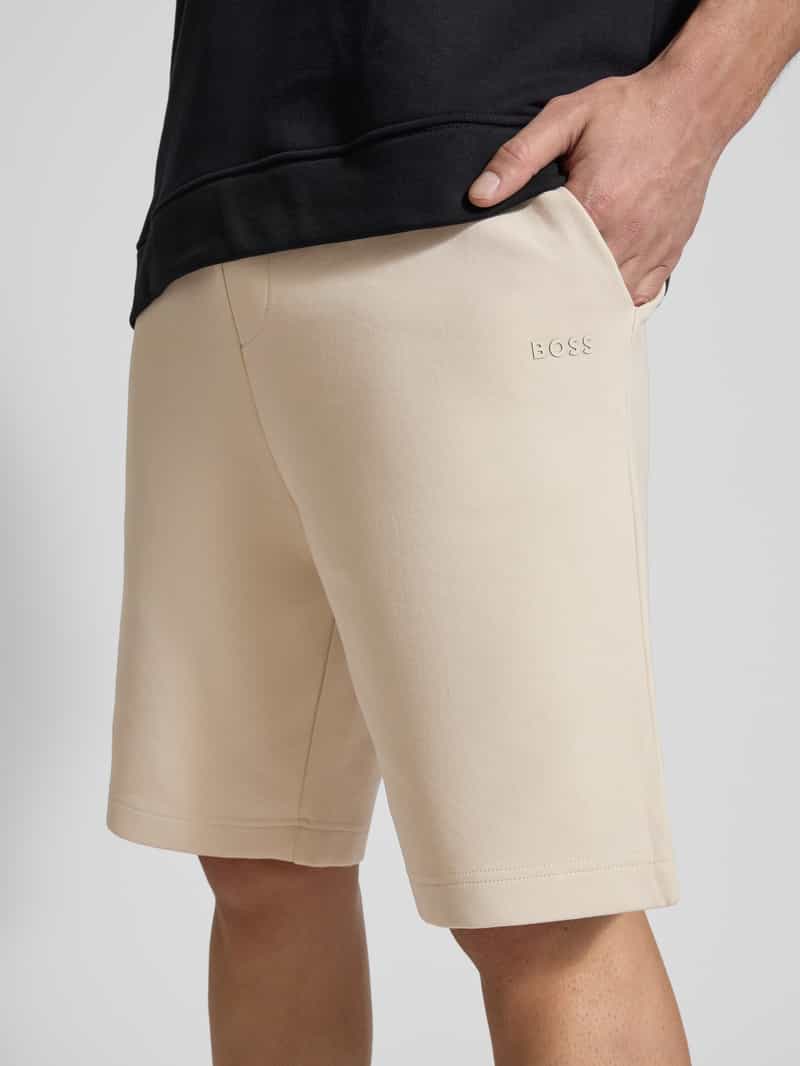 BOSS Green Regular fit sweatshorts met elastische band model 'Headlo'
