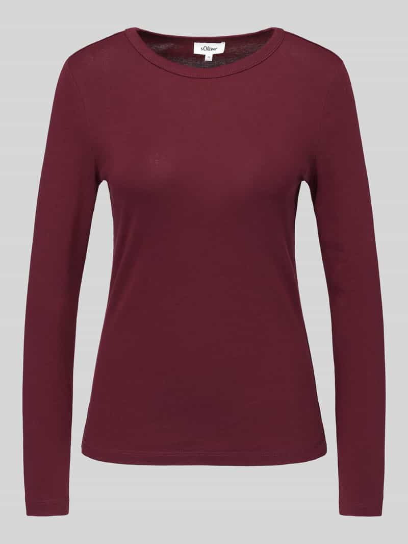 Slim fit shirt met lange mouwen van puur katoen