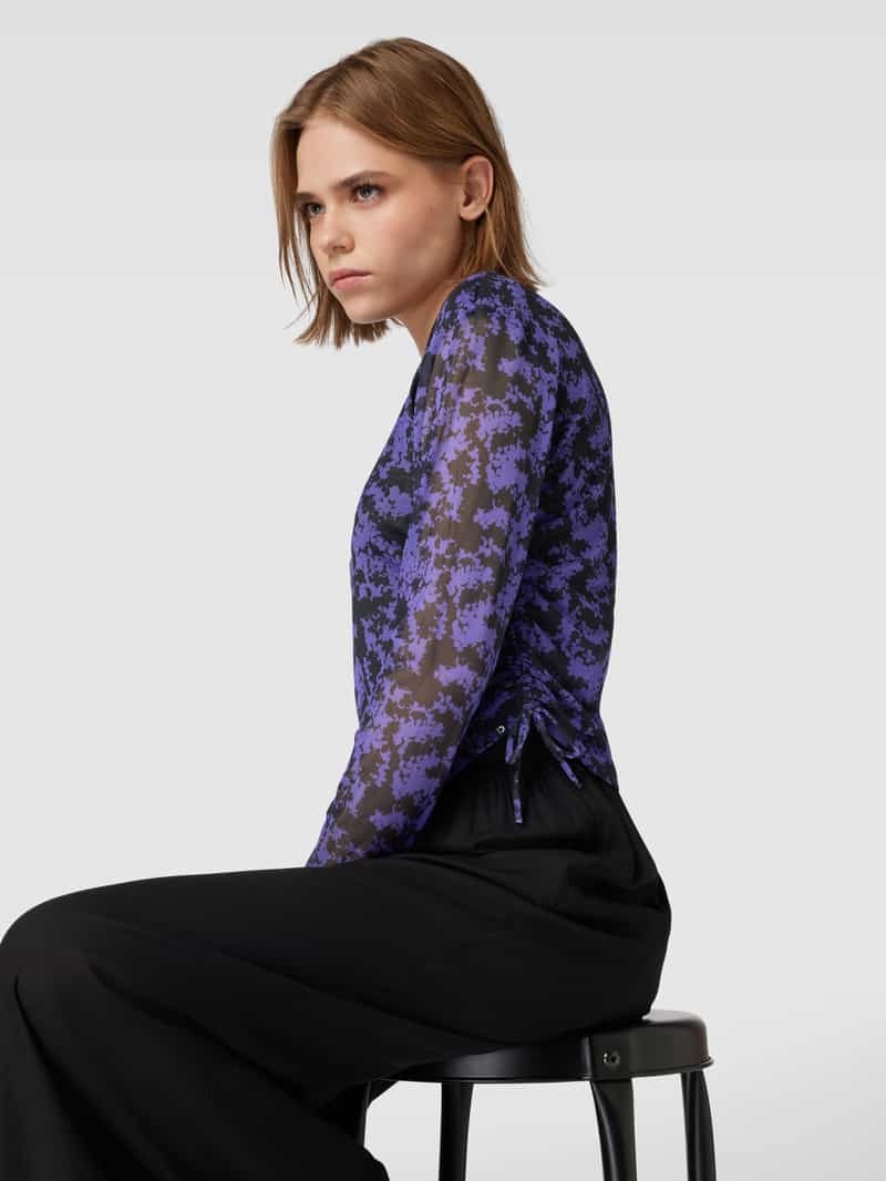 Tom Tailor Denim Shirt met lange mouwen en vetersluitingen opzij