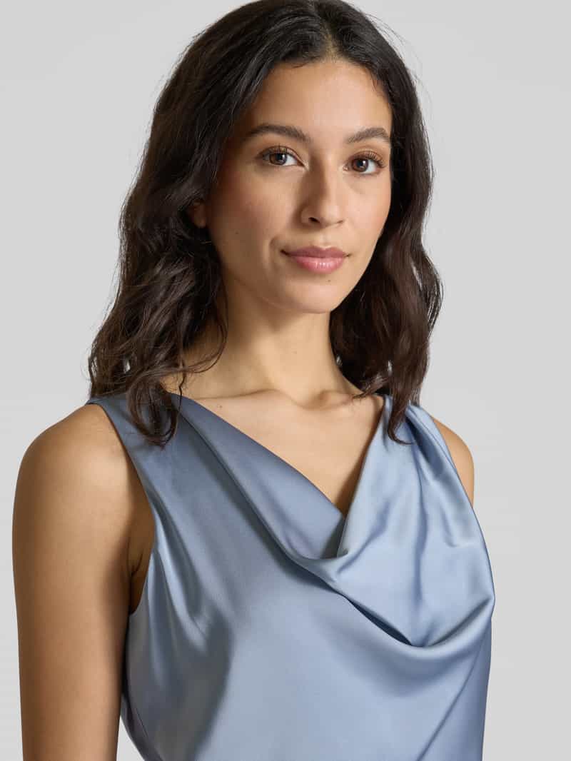 Vera Mont Knielange cocktailjurk met cascadehals