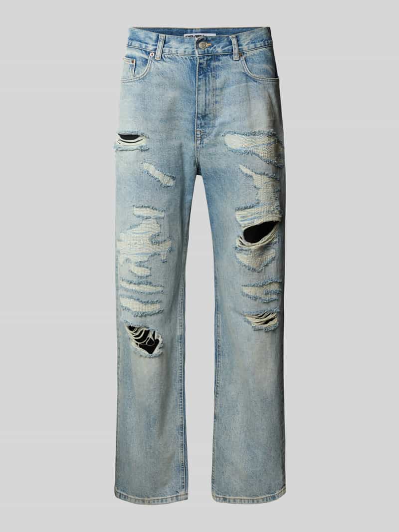 REVIEW Baggy fit jeans in een destroyed-look