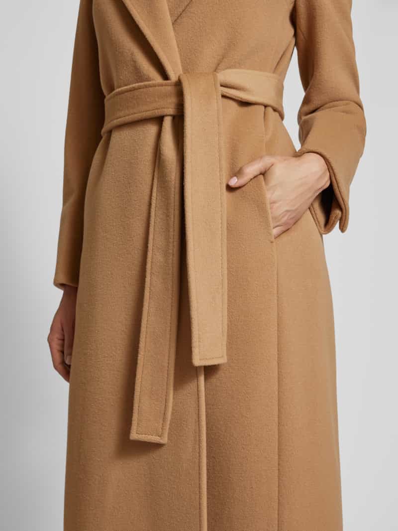 MAX&Co. Lange linnen jas met strikceintuur model 'Longrun'