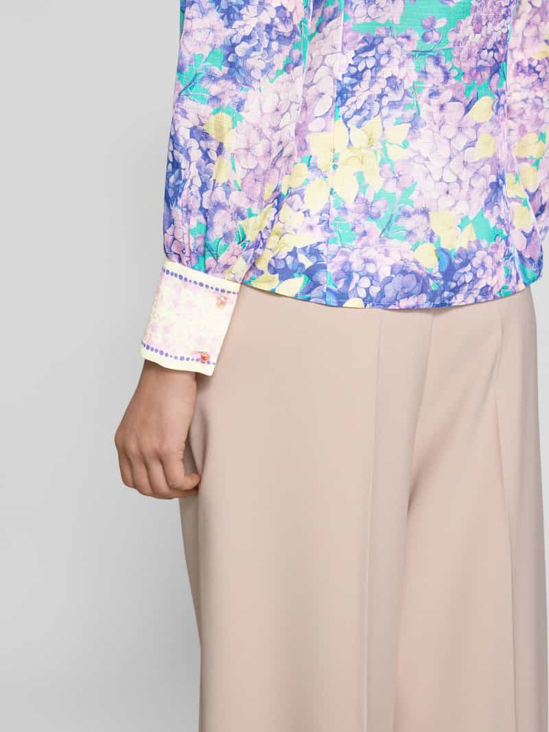 Marc Cain Relaxed fit linnen blouse met ballonmouwen