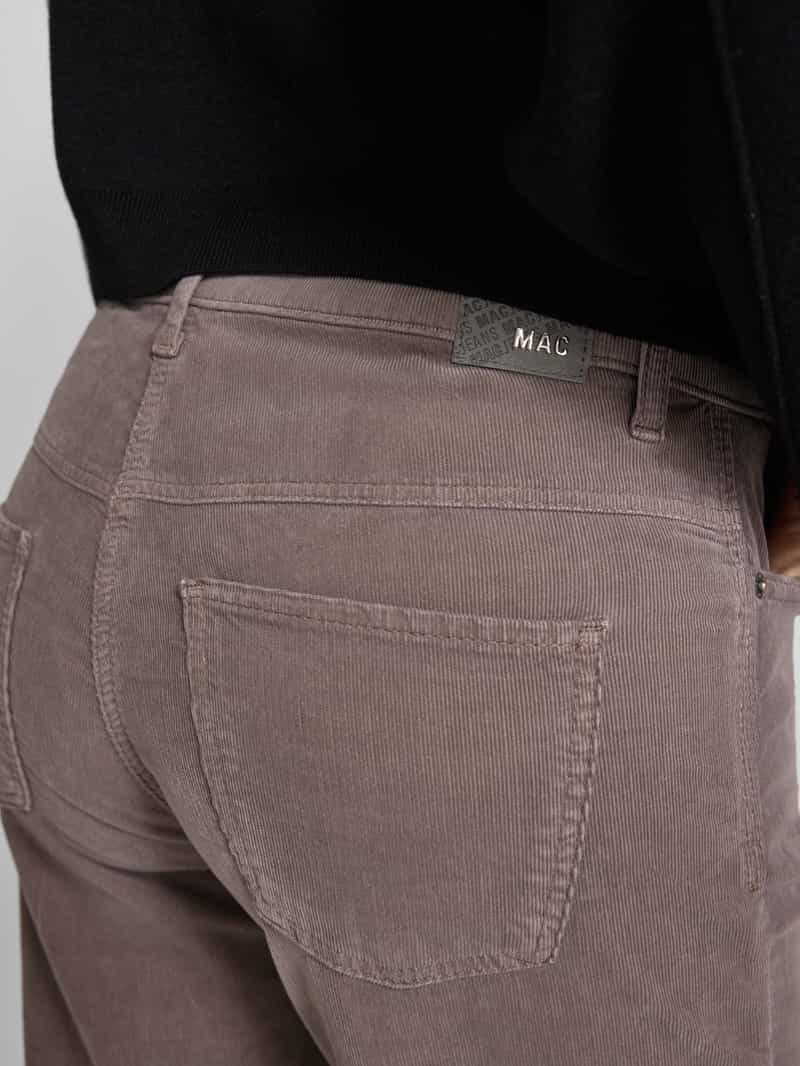 MAC Corduroy broek met wijde pijpen en steekzakken