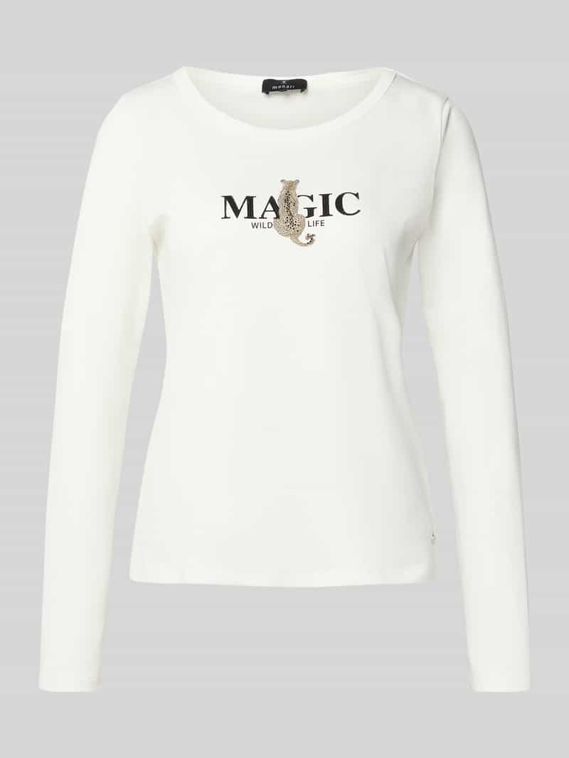 monari Shirt met lange mouwen en labelprint