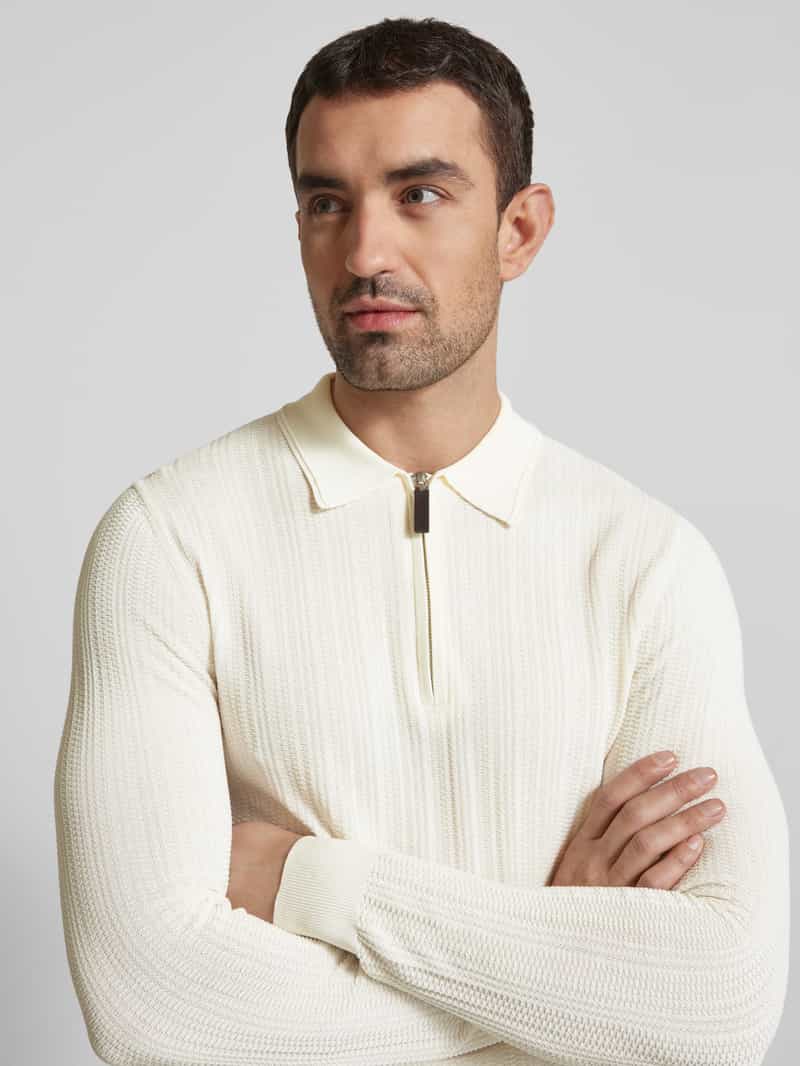 Matinique Slim fit poloshirt met ritssluiting model 'Clint'