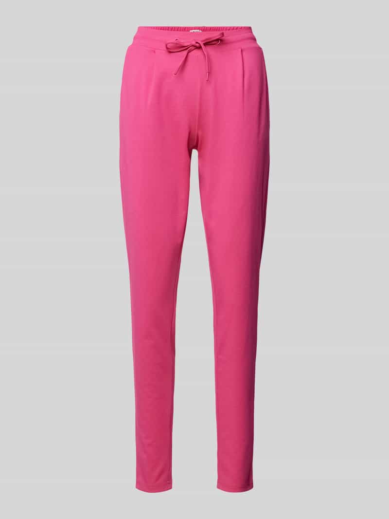 Ichi Skinny fit stoffen broek met elastische band model 'KATE'