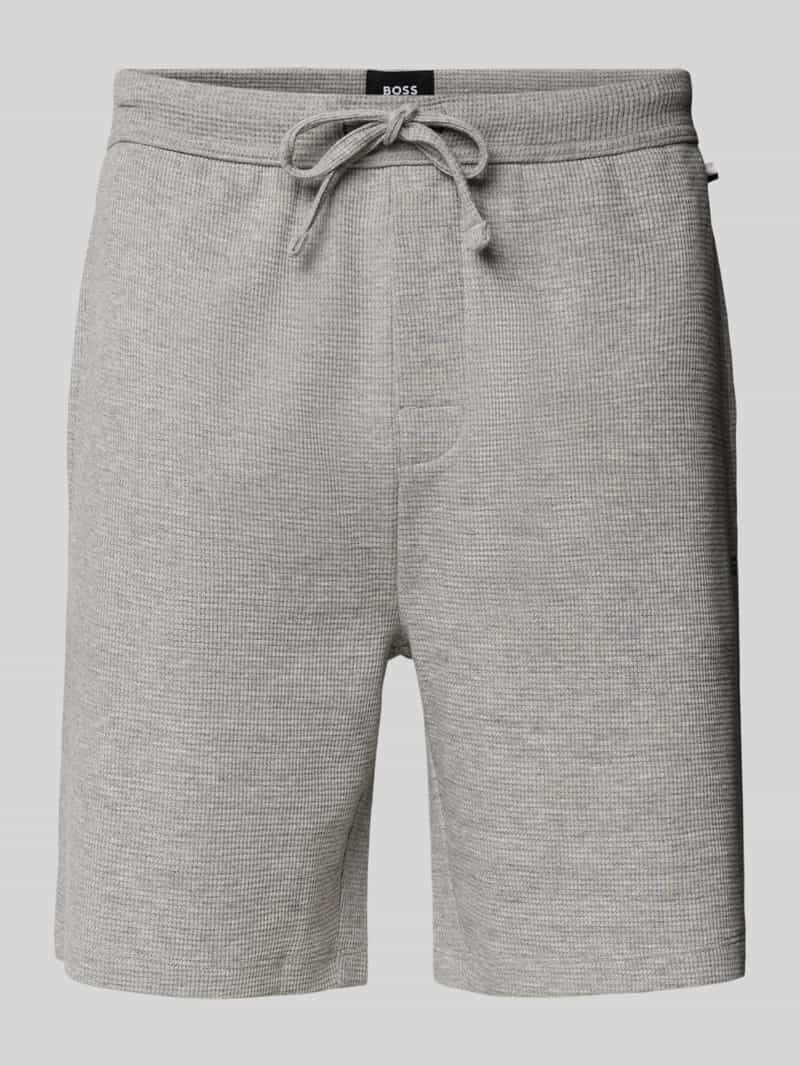 Boss Korte broek met labelstitching model 'WAFFLE'
