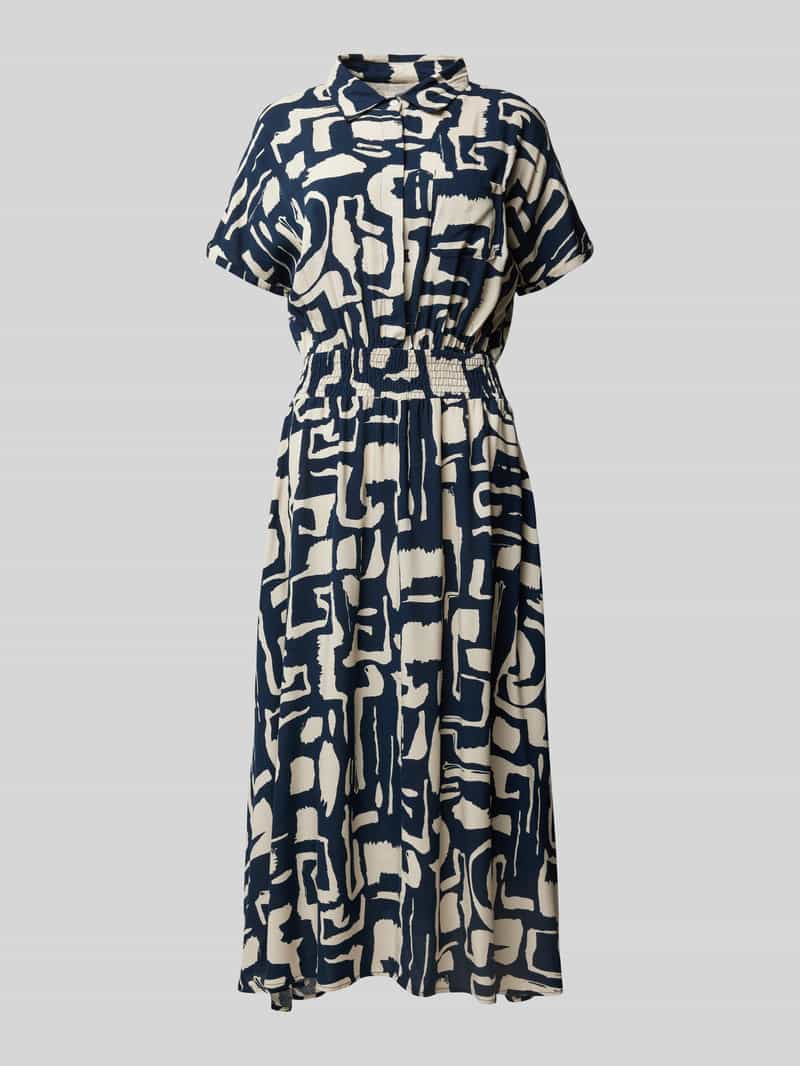 Apricot Midi-jurk met smokdetails