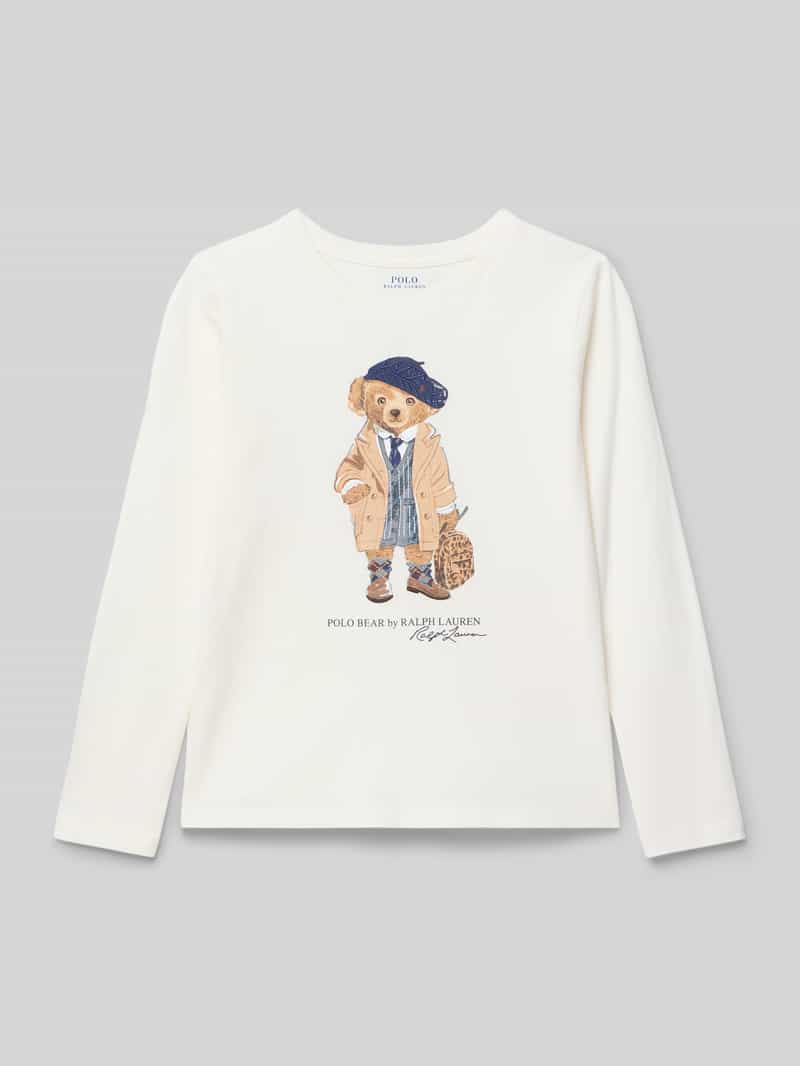Polo Ralph Lauren Kids Regular-fit shirt met lange mouwen met logoprint