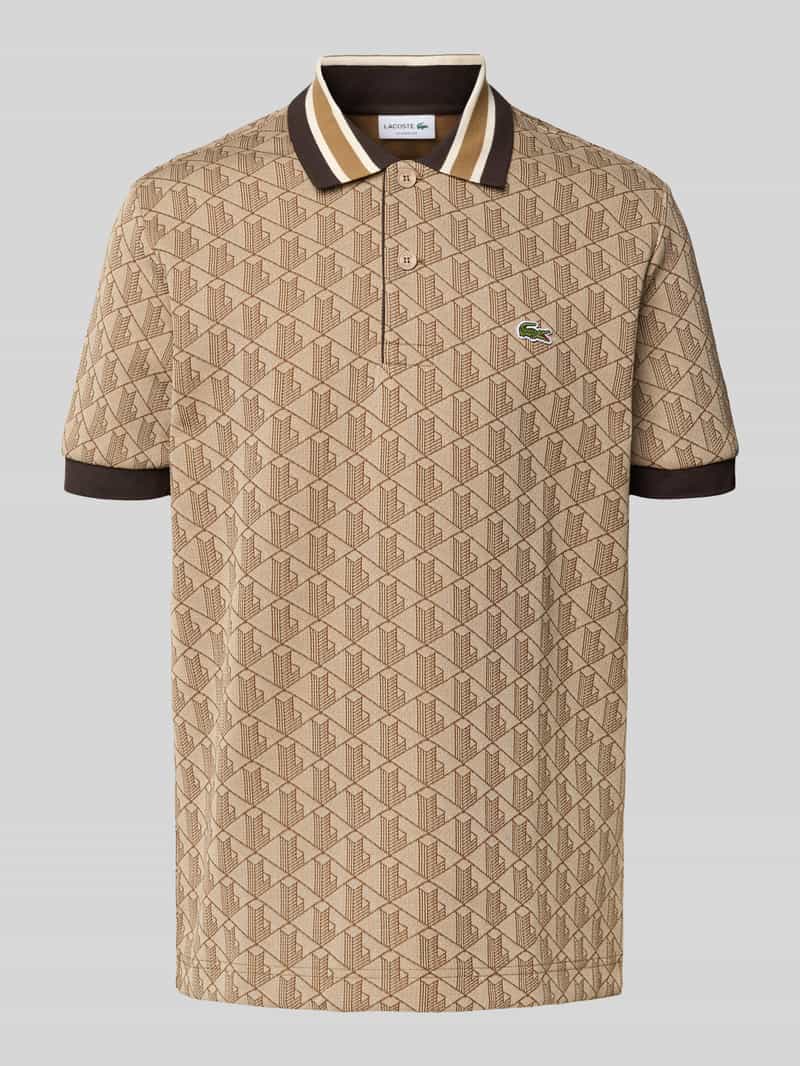 Lacoste Regular fit poloshirt met all-over motief