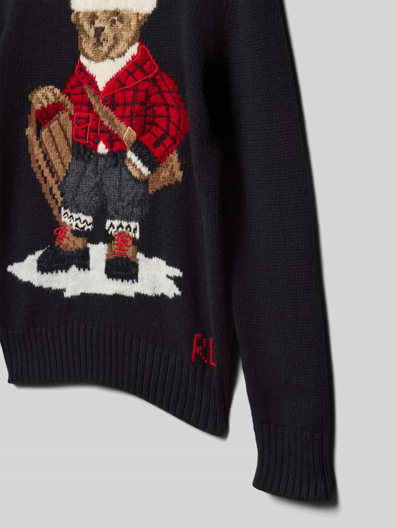 Polo Ralph Lauren Teens Gebreide pullover met motief en ronde hals