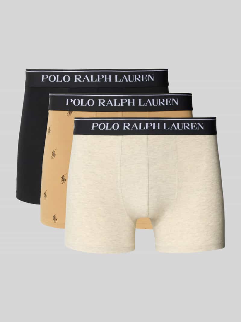 Polo Ralph Lauren Underwear Boxershort met elastische band met logo in een set van 3 stuks