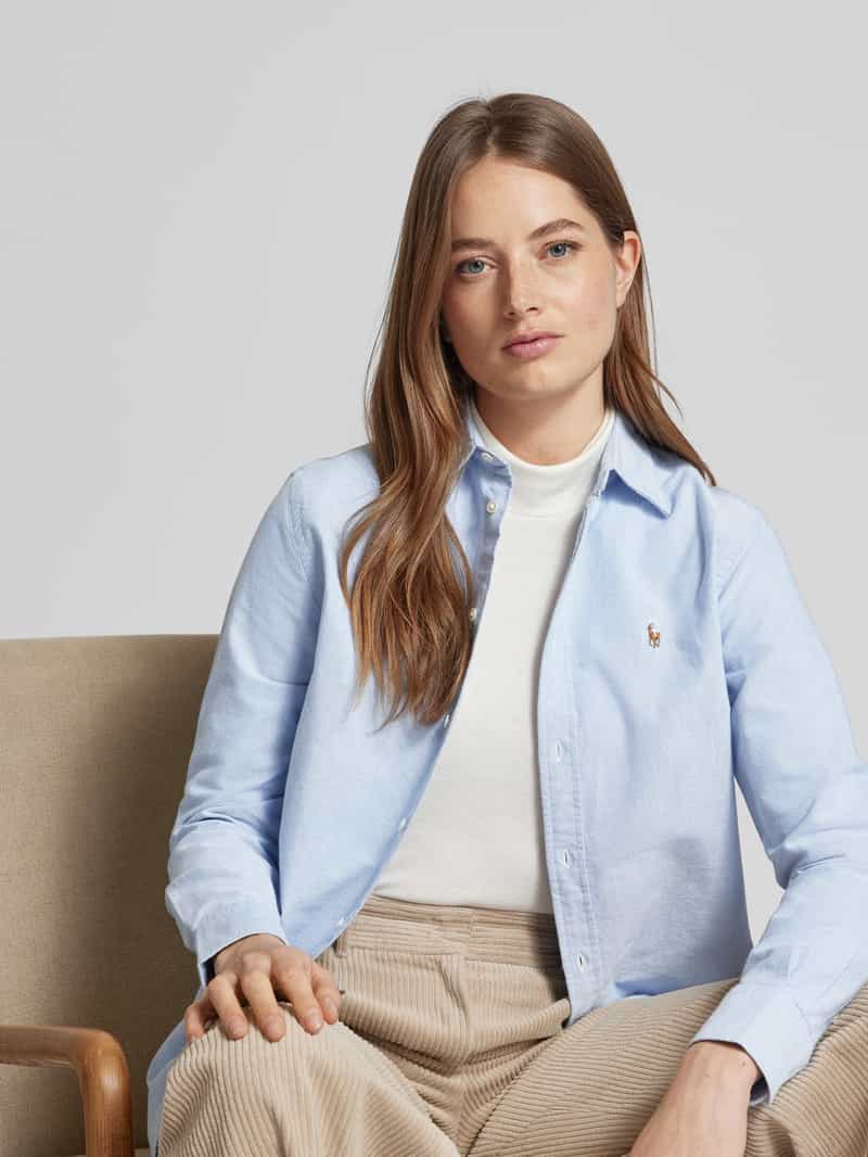Polo Ralph Lauren Classic fit overhemdblouse met logostitching
