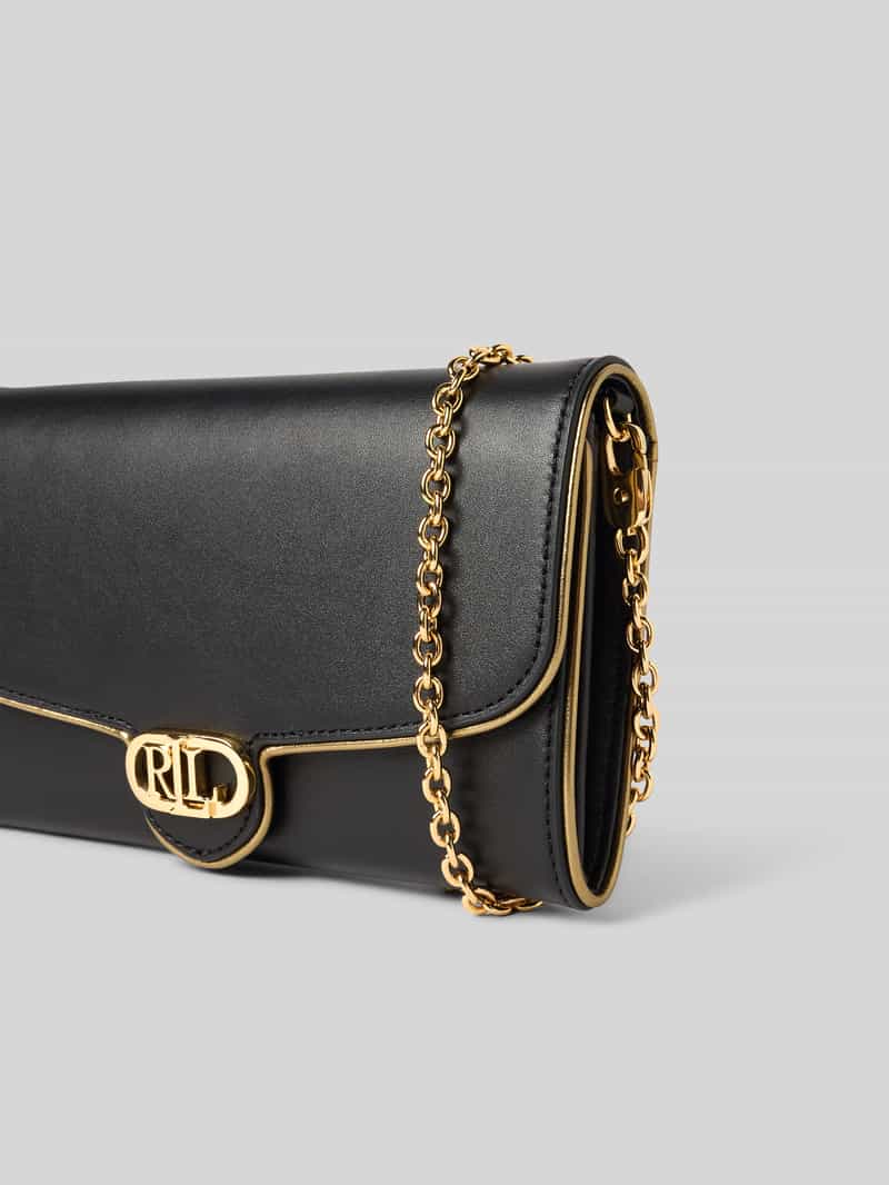 Lauren Ralph Lauren Clutch van runderleer met labelapplicatie