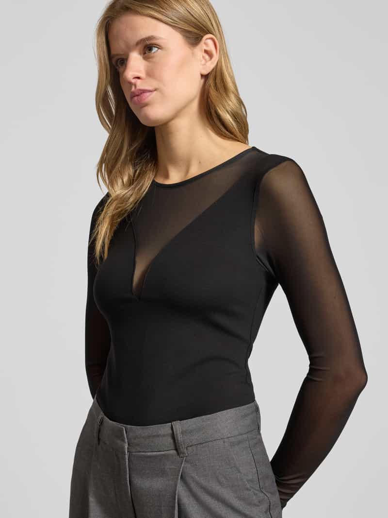 Only Shaped fit shirt met lange mouwen van viscosemix model 'BECKI'