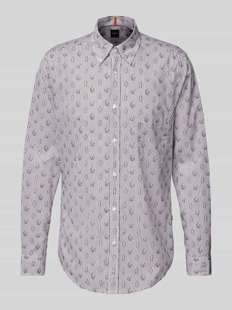 Boss Orange Regular fit vrijetijdsoverhemd met button-downkraag model 'Rickert