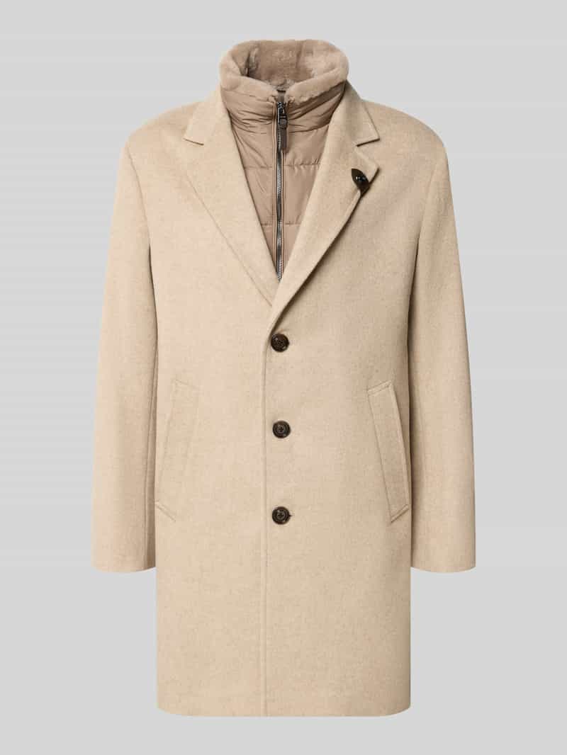 Regular fit lange jas van wolmix model 'Morris'