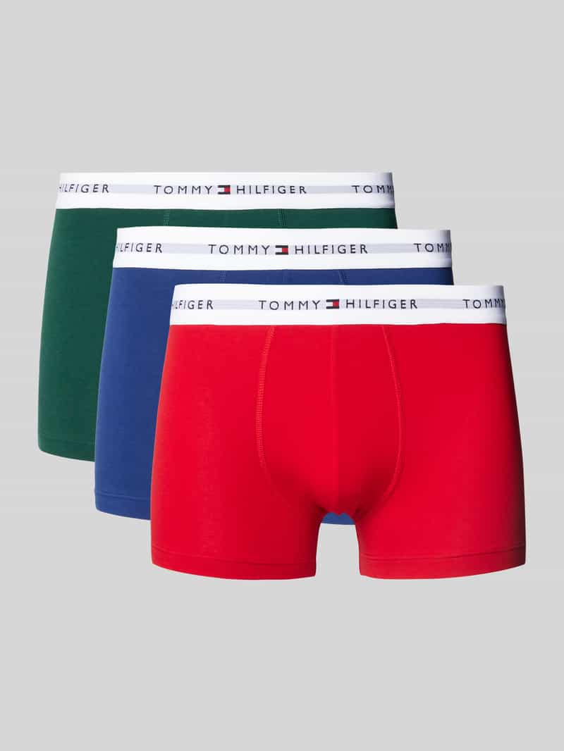 Tommy Hilfiger Boxershort met elastische band met logo in een set van 3 stuks