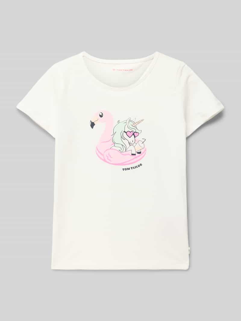 Tom Tailor Regular fit T-shirt van puur katoen