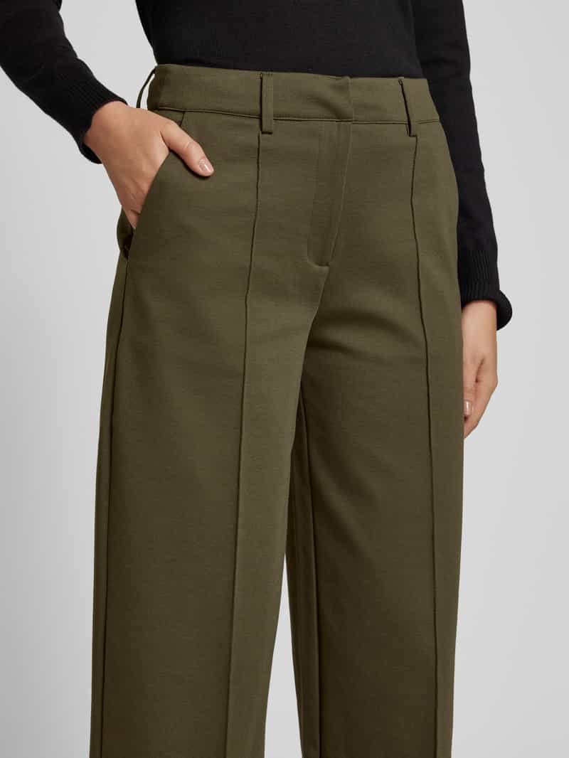Ichi Stoffen broek met vaste persplooien model 'KATE'