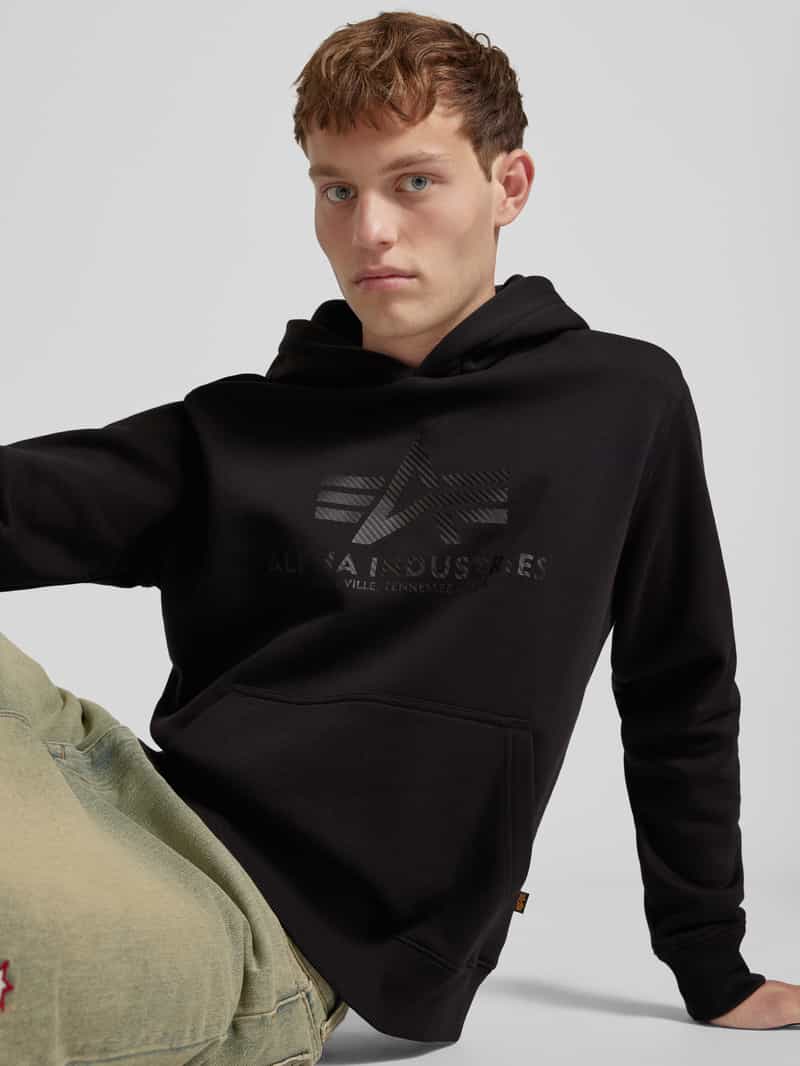 alpha industries Hoodie met labelprint