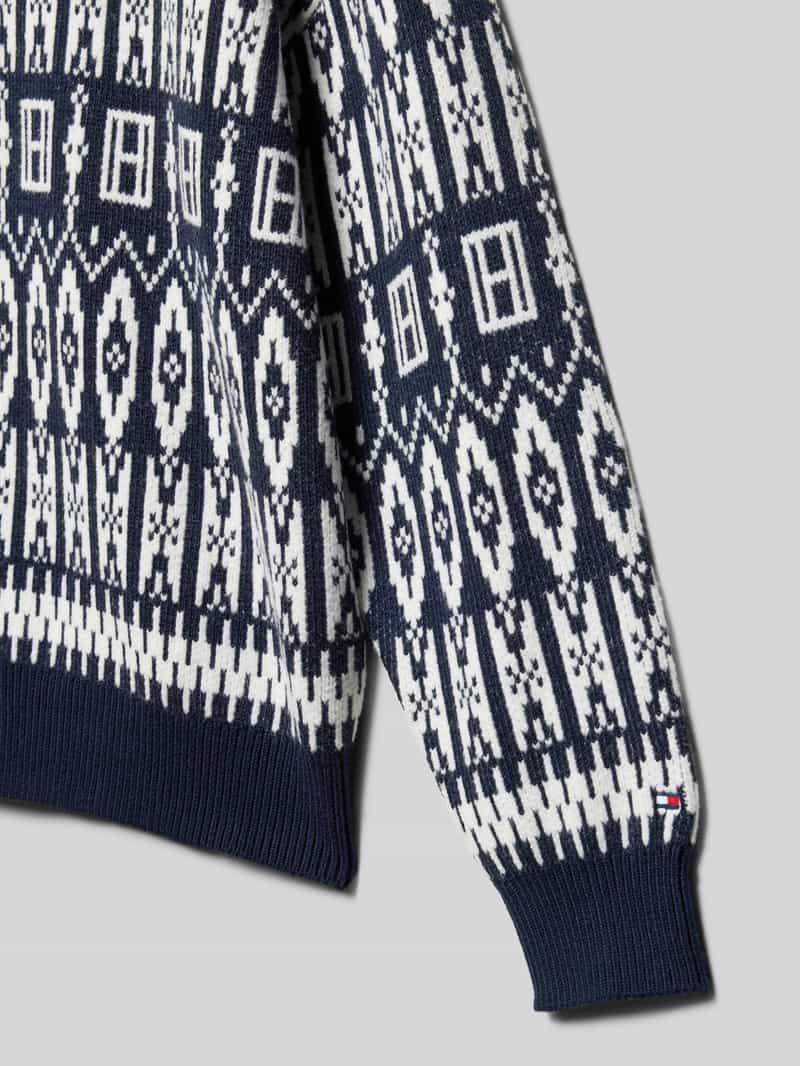 Tommy Hilfiger Kids Regular fit gebreide pullover van katoenmix model 'FAIRISLE'