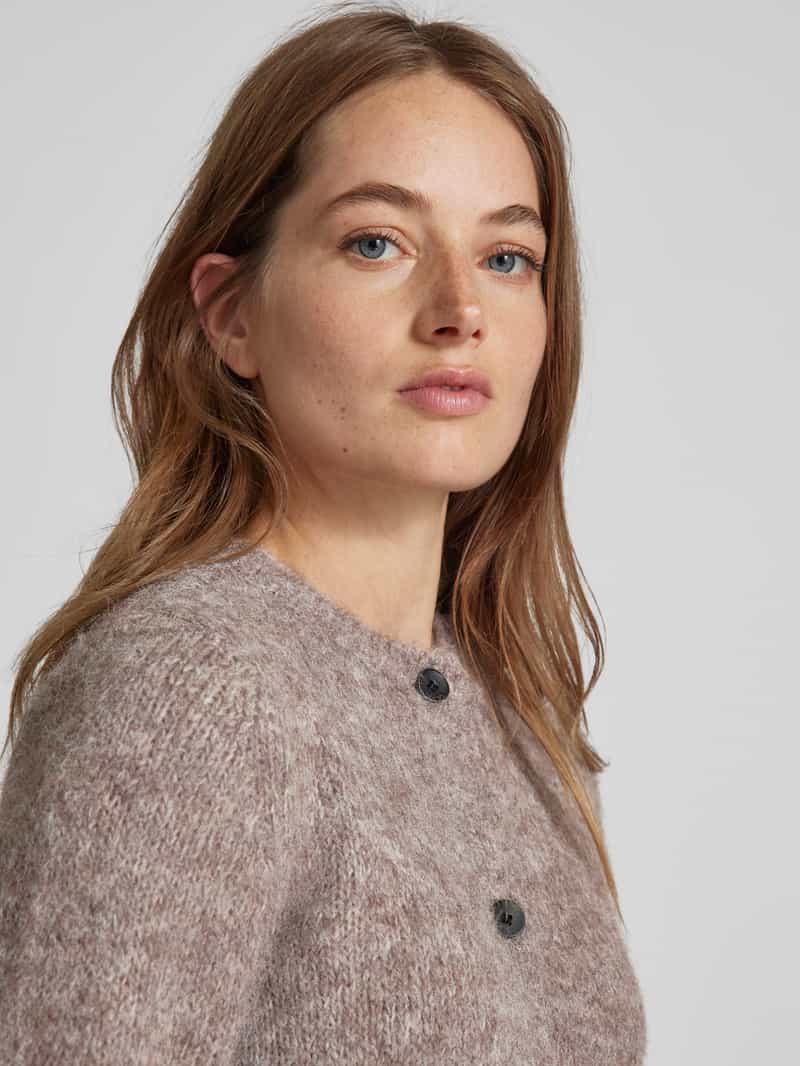 Vero Moda Regular fit gebreid jack met wol en knoopsluiting model 'NOVAH'