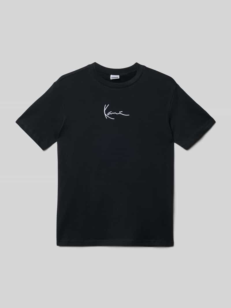 Karl Kani T-shirt met labelstitching en motiefprint aan de achterkant