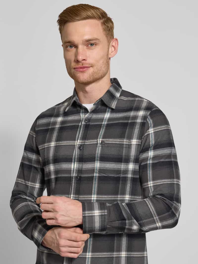Lerros Regular fit vrijetijdsoverhemd met labelstitching