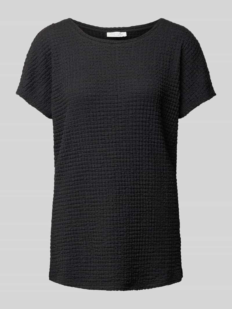 Christian Berg Woman T-shirt met geribde ronde hals